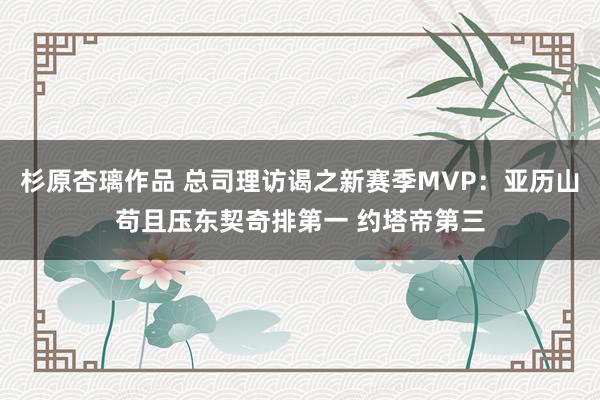 杉原杏璃作品 总司理访谒之新赛季MVP：亚历山苟且压东契奇排第一 约塔帝第三