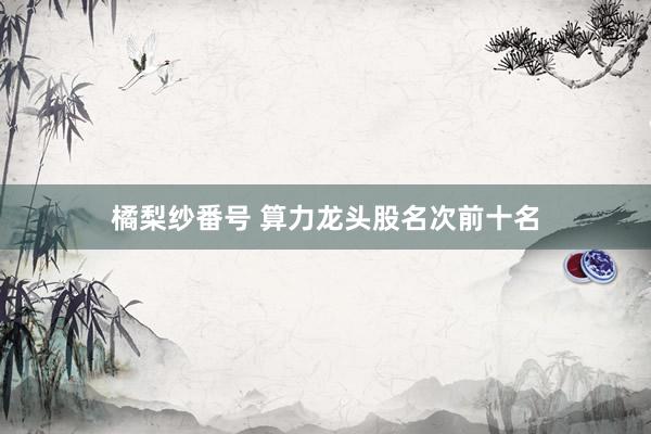 橘梨纱番号 算力龙头股名次前十名