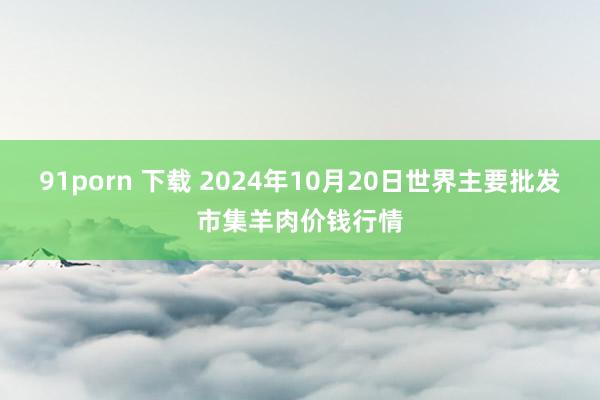 91porn 下载 2024年10月20日世界主要批发市集羊肉价钱行情