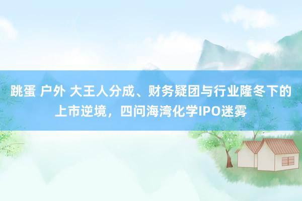跳蛋 户外 大王人分成、财务疑团与行业隆冬下的上市逆境，四问海湾化学IPO迷雾